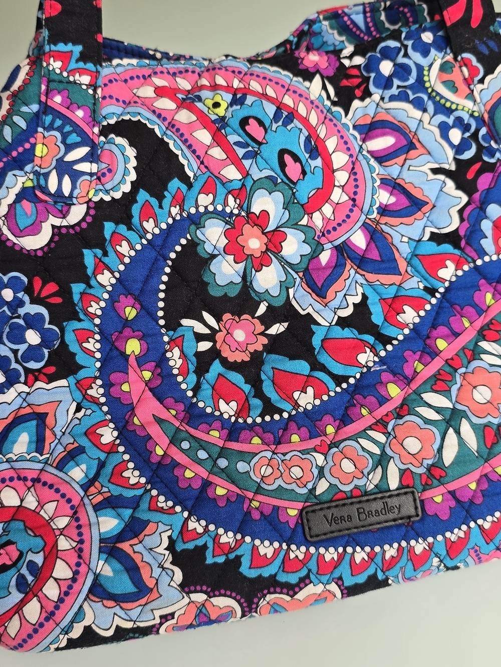 Vera Bradley Triple Compartment Shoulder Bag Haymarket Paisley